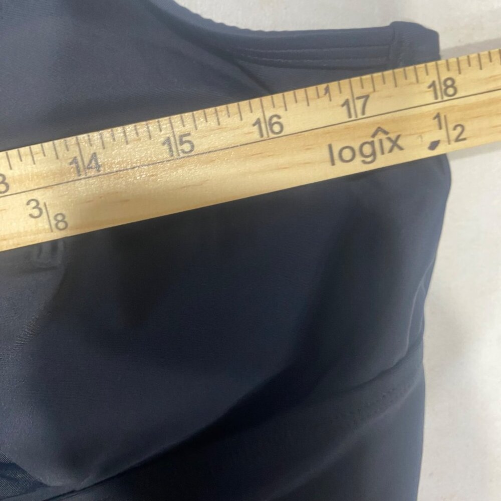 Cupshe Womens 2X Black Scalloped Edge V-Neck One-Piece Swimsuit - Picture 12 of 14